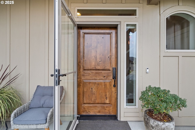 view of doorway to property