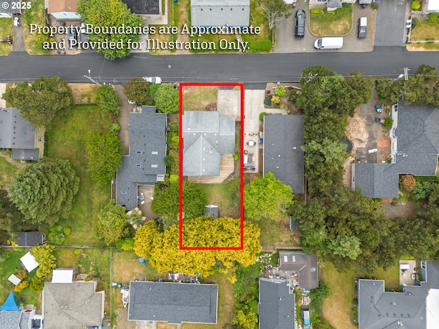 1109 SW 15th St, Lincoln City, OR 97367 - aerial view of residential area featuring property parcel outlined
