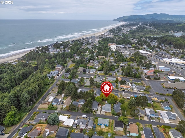 1109 SW 15th St, Lincoln City, OR 97367 - aerial overview of property's location with waterfront with a beach