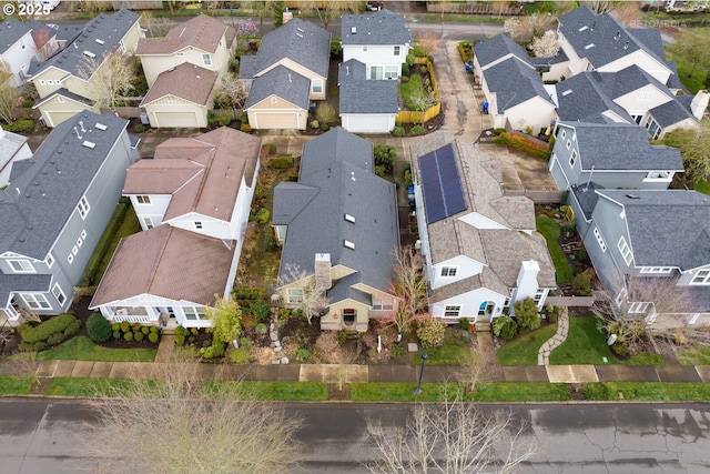 aerial view featuring a residential view