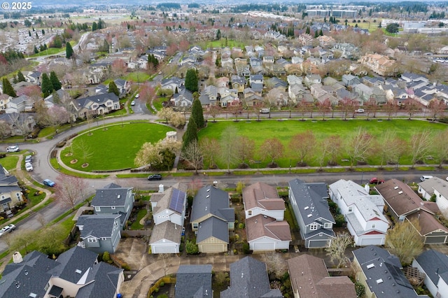 aerial view featuring a residential view