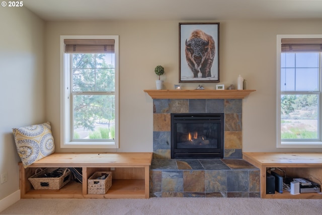1202 SE Yarrow Ave, Madras, OR 97741 - living room featuring a tiled fireplace