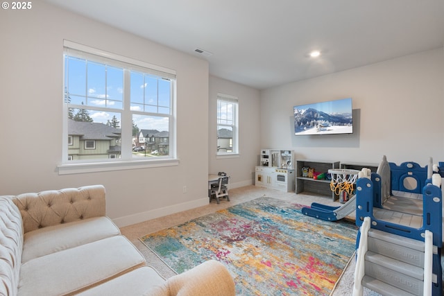 view of carpeted living room