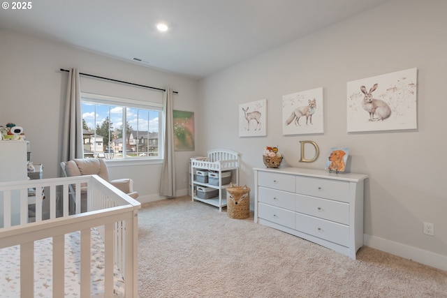 view of carpeted bedroom