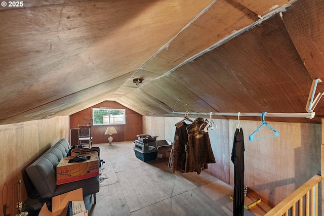 1387 Washington Ave, Coos Bay, OR 97420 - additional living space with vaulted ceiling and wood walls