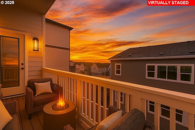 17960 SW Alvord Ln, Beaverton, OR 97007 - wooden terrace featuring a fire pit