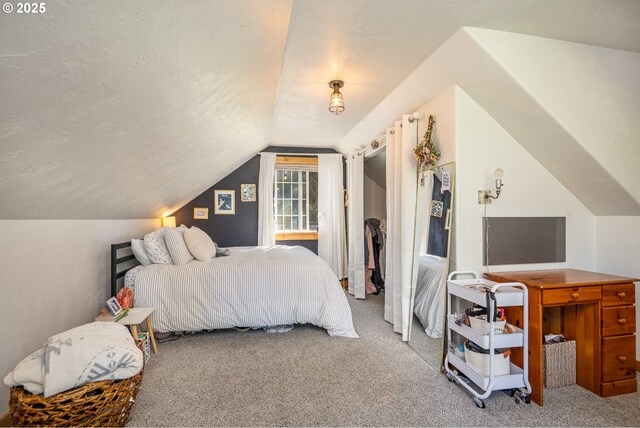 38701 Mckenzie Hwy, Springfield, OR 97478 - bedroom featuring carpet and lofted ceiling