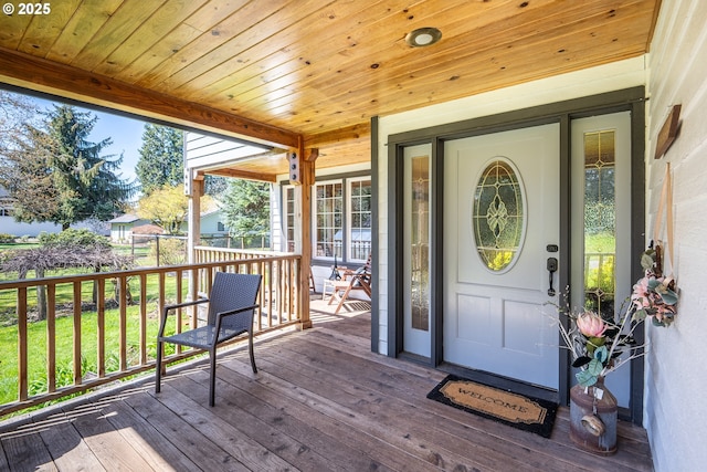 38701 Mckenzie Hwy, Springfield, OR 97478 - entrance to property featuring a wooden deck