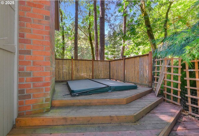 view of storm shelter featuring a jacuzzi