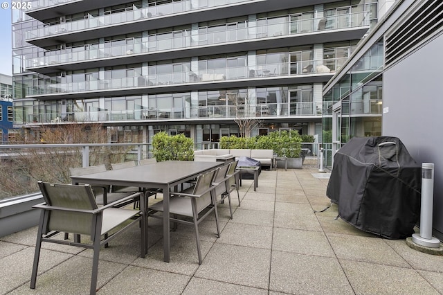 view of patio with a grill