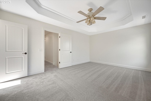 9240 SW Stono Dr, Tualatin, OR 97062 - unfurnished bedroom featuring a raised ceiling, carpet floors, and ceiling fan