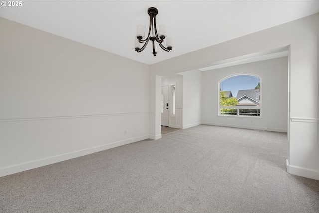 9240 SW Stono Dr, Tualatin, OR 97062 - carpeted empty room featuring a chandelier and baseboards
