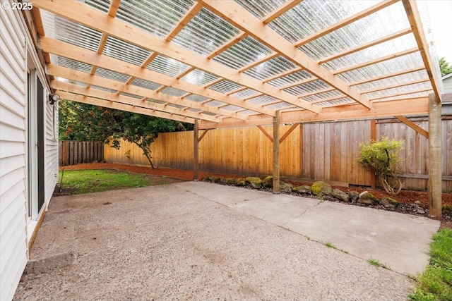 view of patio / terrace with a fenced backyard