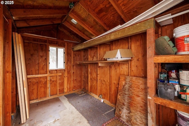 view of storage area