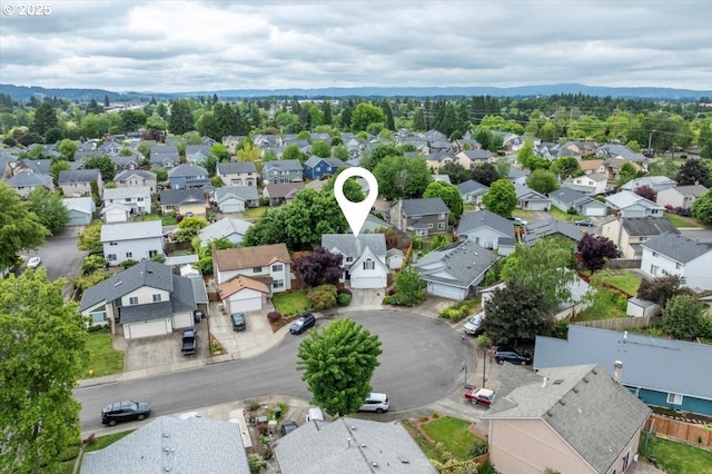 aerial view of residential area