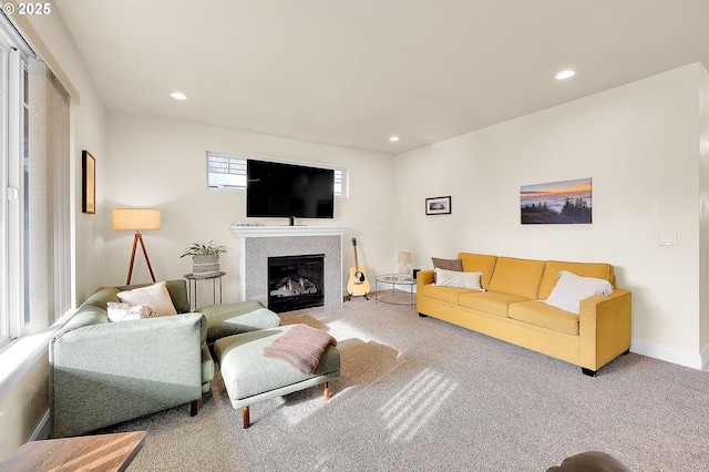 view of carpeted living room