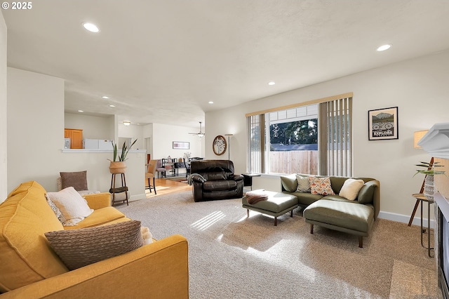 view of carpeted living room