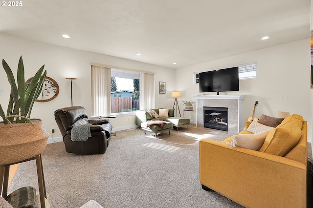 view of carpeted living room