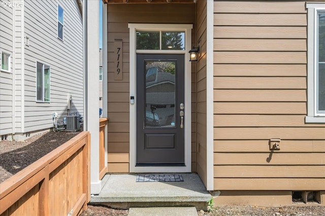 7119 NE 152nd Pl, Vancouver, WA 98682 - view of exterior entry featuring central air condition unit