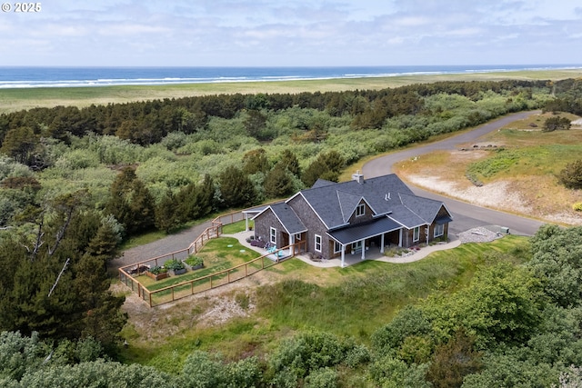 32996 Pacific Bellevue Ln, Warrenton, OR 97146 - aerial view of property and surrounding area featuring a large body of water and a forest