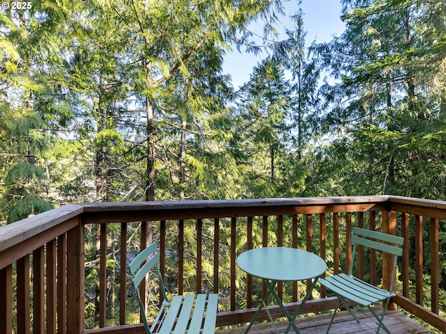 view of wooden deck