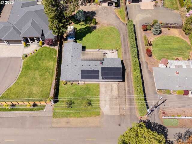 drone / aerial view featuring a residential view
