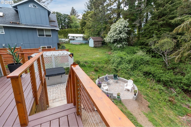 1937 NE 7th Dr, Lincoln City, OR 97367 - wooden deck featuring outdoor dining space and a yard