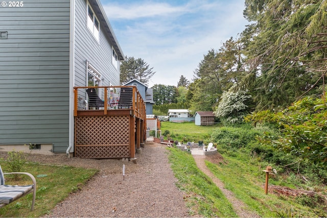 1937 NE 7th Dr, Lincoln City, OR 97367 - view of yard with a deck