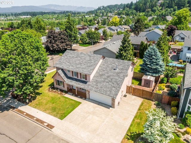 2952 NW Ogden St, Camas, WA 98607 - aerial perspective of suburban area featuring a mountainous background