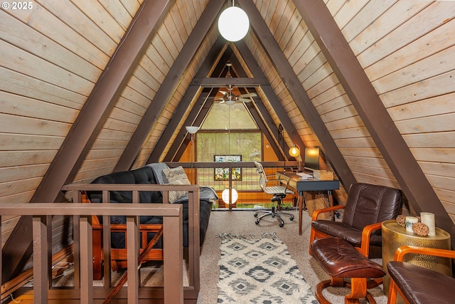 view of attic