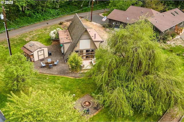 view from above of property