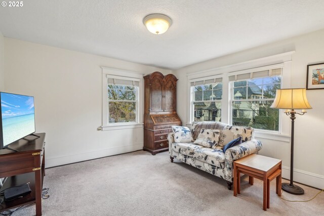 1917 NE Fremont St, Portland, OR 97212 - living area featuring plenty of natural light, carpet, and baseboards