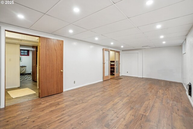 1917 NE Fremont St, Portland, OR 97212 - finished basement featuring wood finished floors, recessed lighting, and baseboards