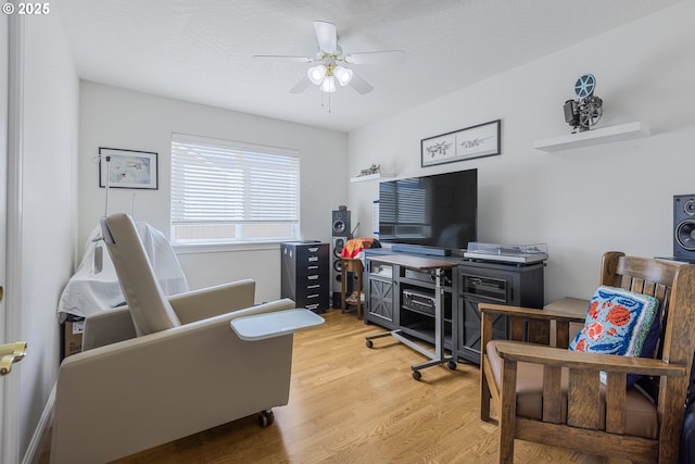 1575 Fairview Pl, Cottage Grove, OR 97424 - living area featuring light wood finished floors and a ceiling fan