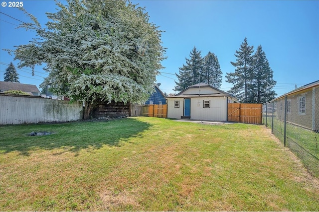 3114 Delaware St, Longview, WA 98632 - view of yard with an outbuilding and a fenced backyard