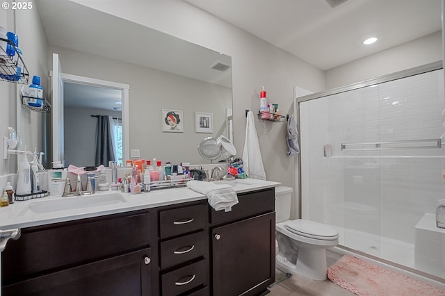 7110 NE 155th Pl, Vancouver, WA 98682 - full bath with a shower stall, toilet, a sink, and visible vents