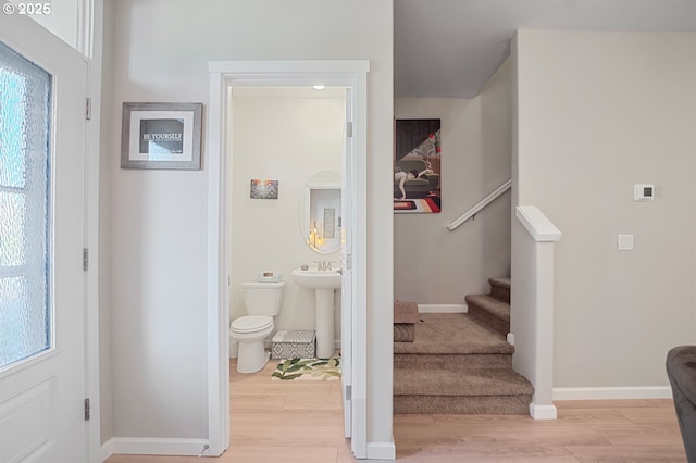 7110 NE 155th Pl, Vancouver, WA 98682 - stairs with wood finished floors and baseboards