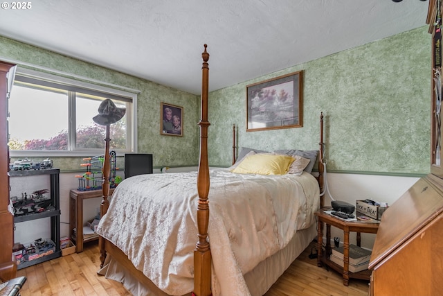 bedroom featuring light wood-type flooring