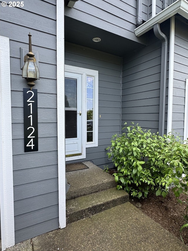 view of doorway to property