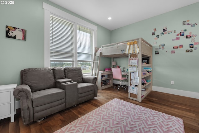 bedroom featuring wood-type flooring