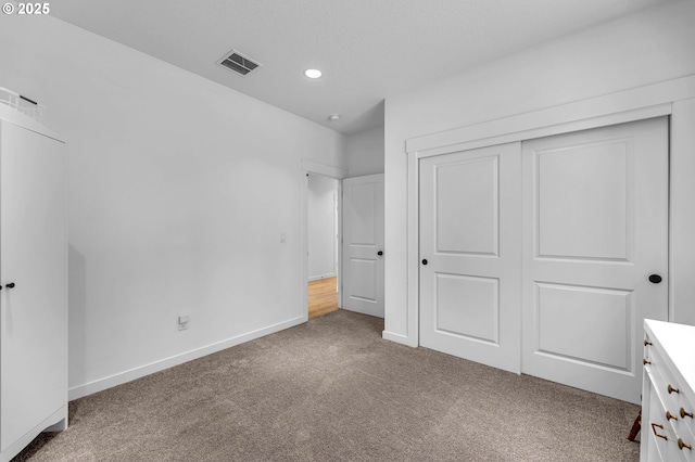 26815 NE Yacolt Rd, Yacolt, WA 98675 - unfurnished bedroom featuring carpet floors, baseboards, a closet, and recessed lighting