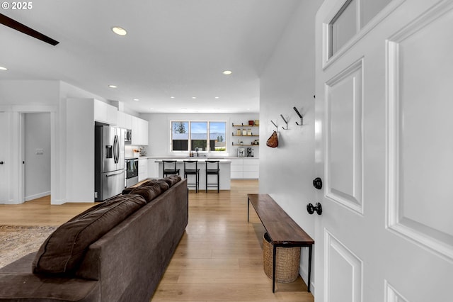 26815 NE Yacolt Rd, Yacolt, WA 98675 - living area featuring light wood-style floors and recessed lighting