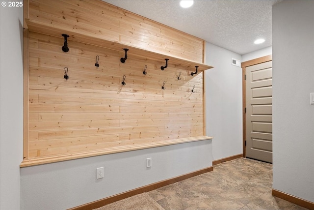 13135 SE Winston Rd, Damascus, OR 97089 - mudroom featuring a textured ceiling, baseboards, and recessed lighting