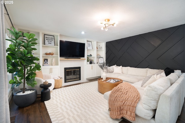 16223 SW 146th Ave, Portland, OR 97224 - living area featuring a fireplace with flush hearth and wood finished floors