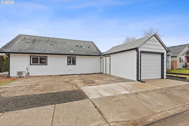 412 Monmouth Ave S, Monmouth, OR 97361 - view of property exterior with driveway, ac unit, and a shingled roof