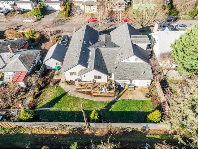 bird's eye view featuring a residential view