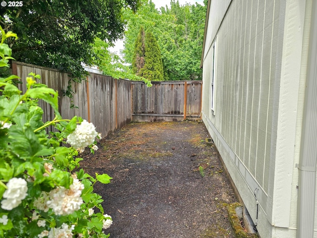 view of fenced backyard