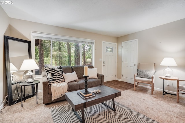 4718 SW Miles Ct, Portland, OR 97219 - living area featuring baseboards and carpet floors