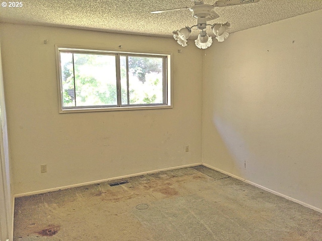 1367 NW Riverview Ave, Gresham, OR 97030 - empty room with ceiling fan, carpet, and a textured ceiling