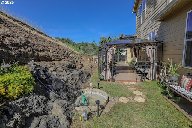 1680 NW Avery St, Roseburg, OR 97471 - view of grassy yard with a gazebo and a patio